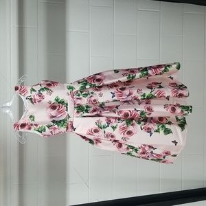 Childrens Size 10 Rose Print Dress